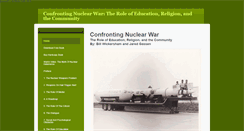 Desktop Screenshot of confrontingnuclearwar.com