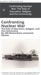 Mobile Screenshot of confrontingnuclearwar.com
