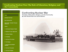 Tablet Screenshot of confrontingnuclearwar.com